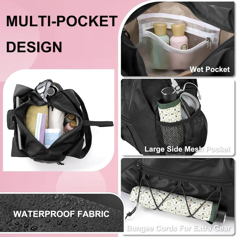 Yoga Mat Bag with Shoe Compartment and Waterproof Pocket, Professional Yoga Tote with Strap for Travel and Gym Essentials