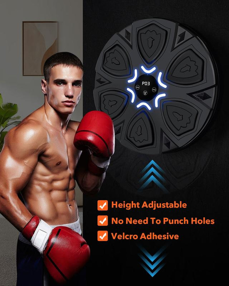 Music Boxing Machine, Boxing Machine Wall Mounted Music, Smart Bluetooth Boxing Equipment, Boxing Music Workout Machine with Gloves, Black1 Music Boxing Machine Smart Boxing Wall Mount Machine,Music Boxing Target