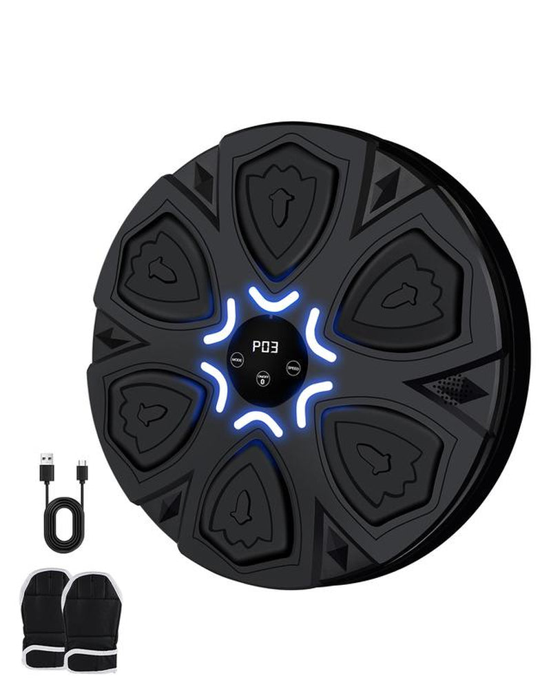 Music Boxing Machine, Boxing Machine Wall Mounted Music, Smart Bluetooth Boxing Equipment, Boxing Music Workout Machine with Gloves, Black1 Music Boxing Machine Smart Boxing Wall Mount Machine,Music Boxing Target